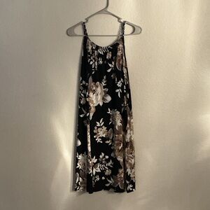 White House Black Market Black and Cream Dress